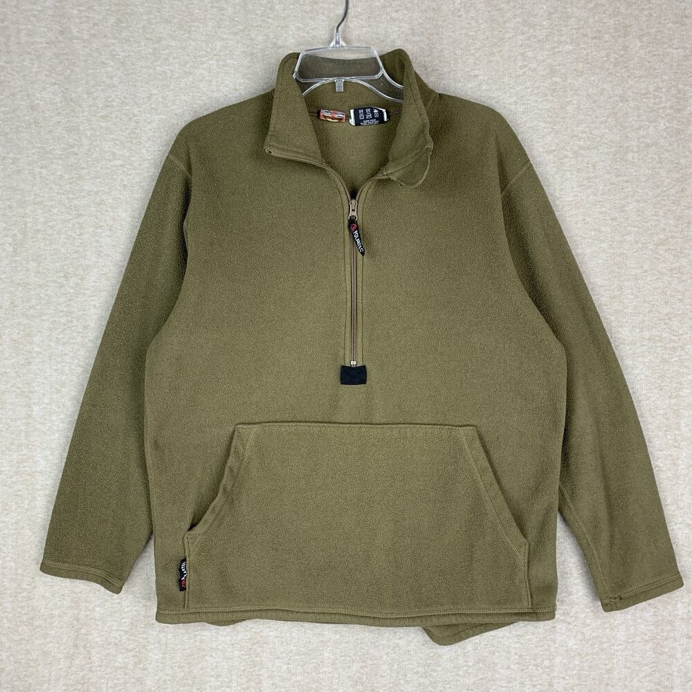 Peckham Polartec Fleece Men Medium Coyote Brown 1/4 Zip Pullover Military USMC